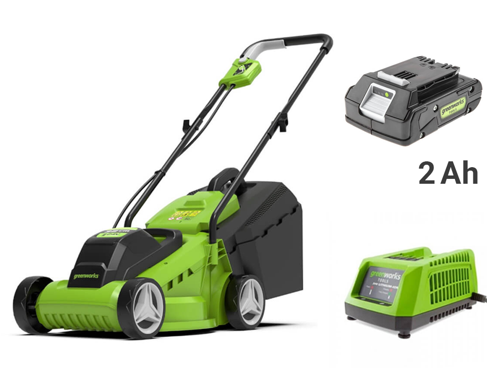 Газонокосилка аккумуляторная GREENWORKS G24LM32K2 (2509607)