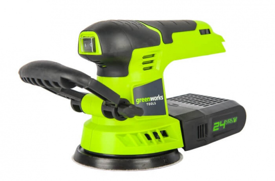 Шлифмашина эксцентриковая (орбитальная) аккумуляторная GREENWORKS G24ROS без АКБ и ЗУ (3100107)