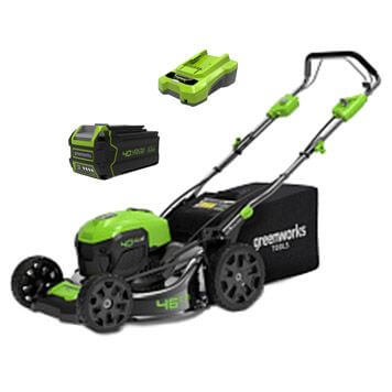 Газонокосилка аккумуляторная GREENWORKS GD40LM46SPK4 (2506807UG) [40В, 1х5.0 Ач, з/у]