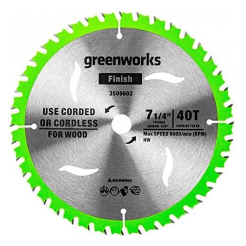 Диск пильный по дереву GREENWORKS 184х20х40Т (2943307)