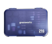 Набор насадок для гравера GREENWORKS 216 предметов (3503507)