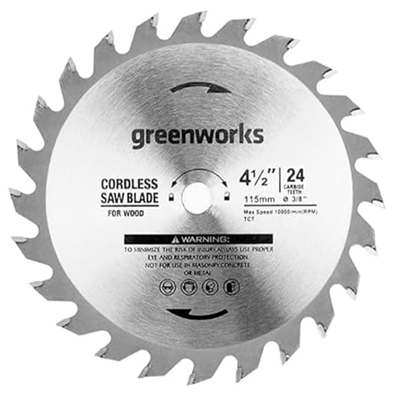 Диск пильный по дереву GREENWORKS 115х9.5х24Т (2952507)