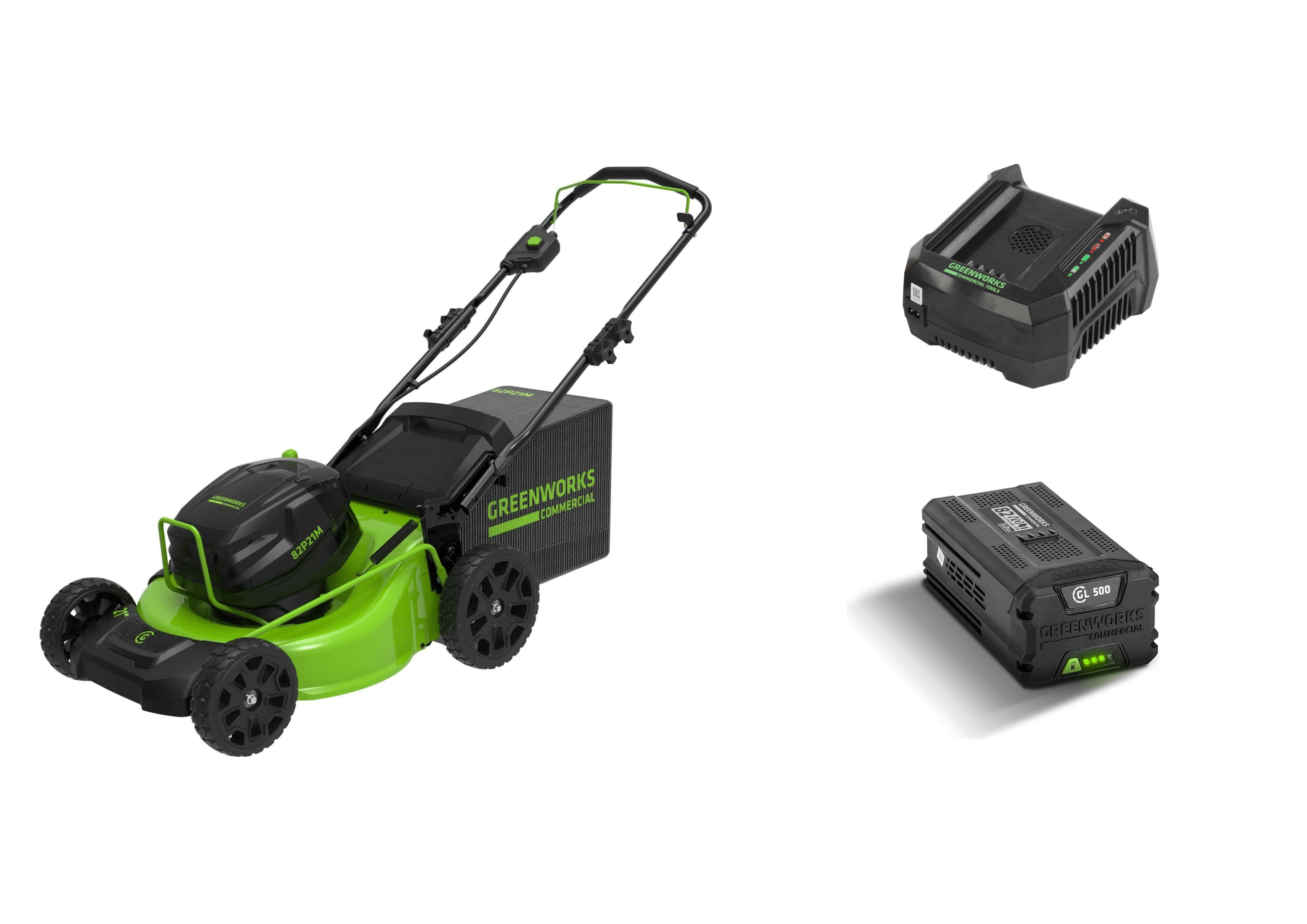 Газонокосилка аккумуляторная GREENWORKS GC82LM51SP2K2 (2515907UB)