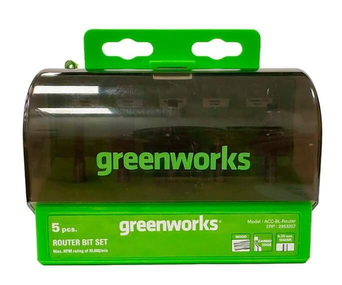 Набор фрез GREENWORKS 5 шт. хв.6 мм (2953207)