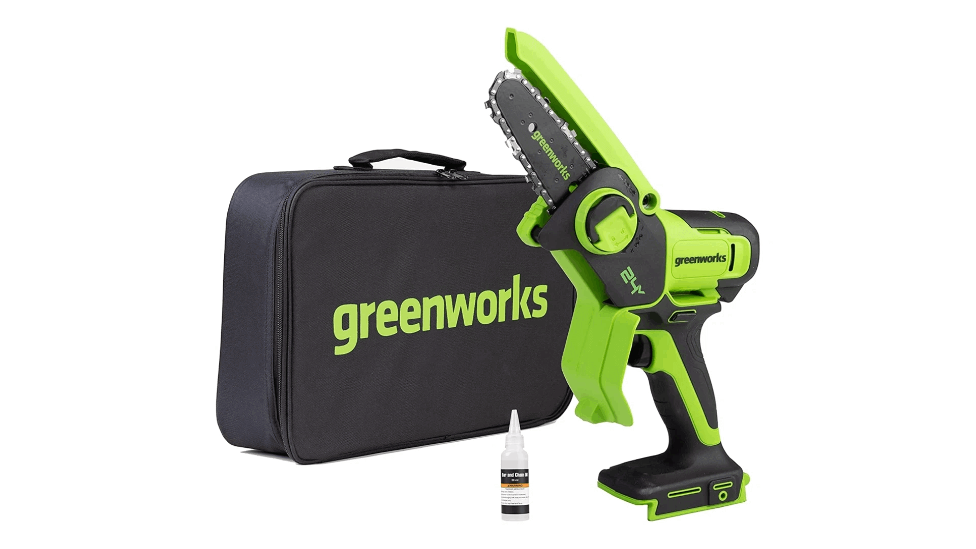 Пила цепная аккумуляторная GREENWORKS G24MCS10K2 (2008207UA) [24В, 1х2.0 Ач, з/у]